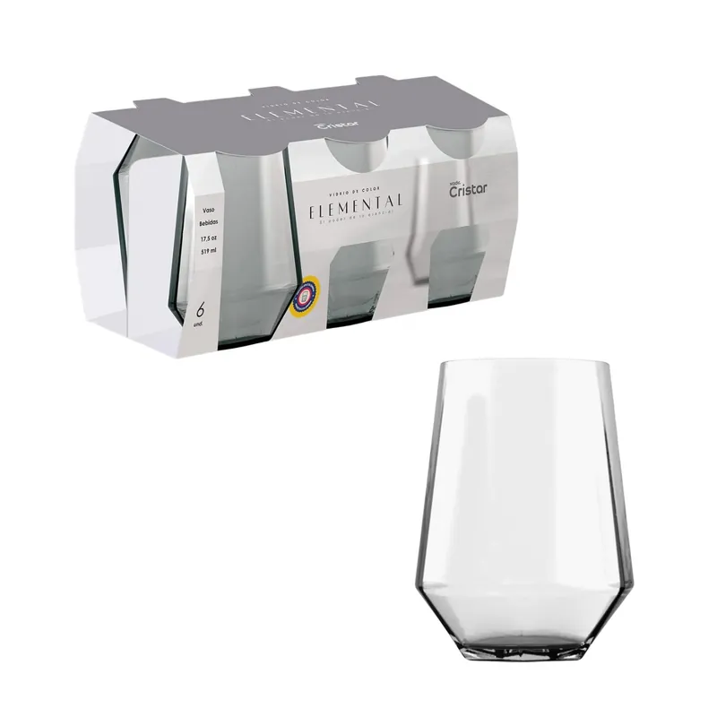 Prezzo Conveniente Set x 6 Vasos Bebidas Rotterdam 17.5 oz / Cristar