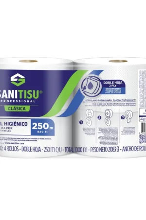 Consegna Rapida Papel Higiénico x 4 Rollos Blanco / Sanitisu Professional