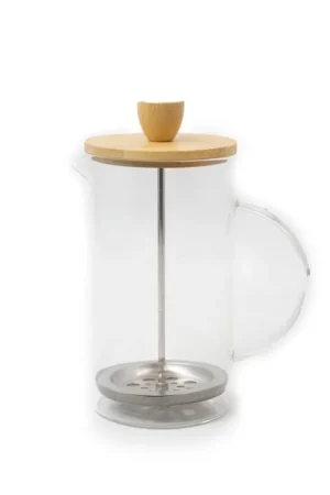 Cafetera Prensa Francesa 600 ml Tapa Bambú Premium