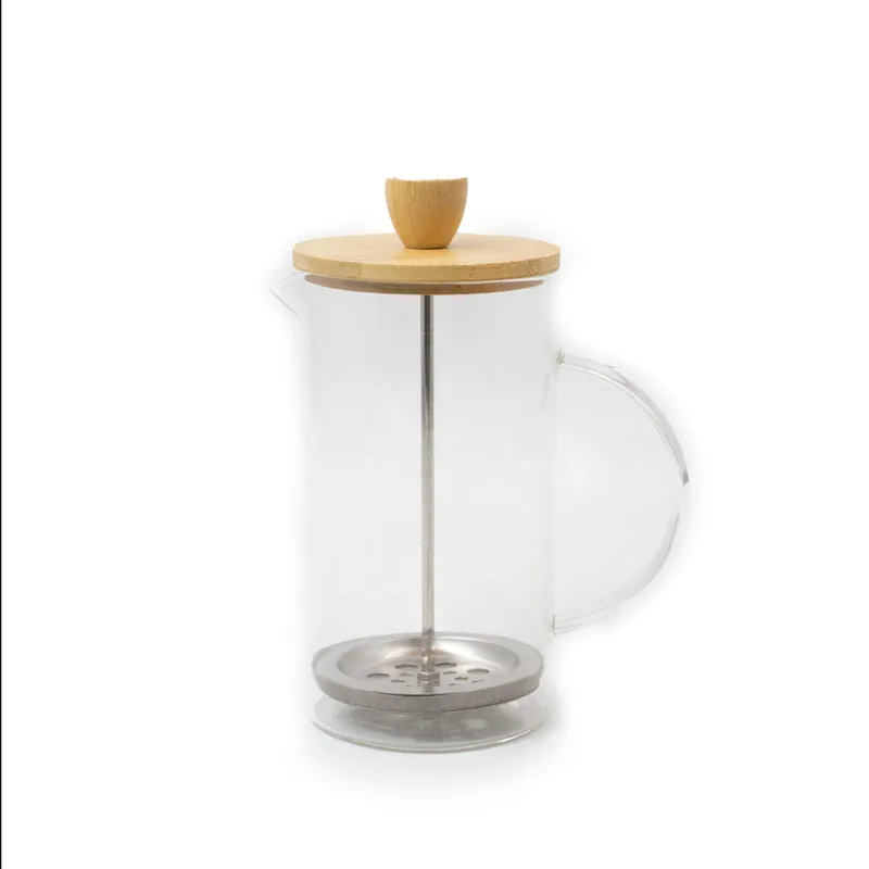 Cafetera Prensa Francesa 600 ml Tapa Bambú Premium