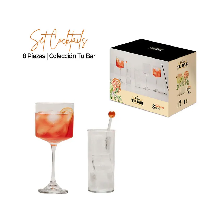 Ultime Pezzi Set Cocktails 8 Piezas Tu Bar / Cristar