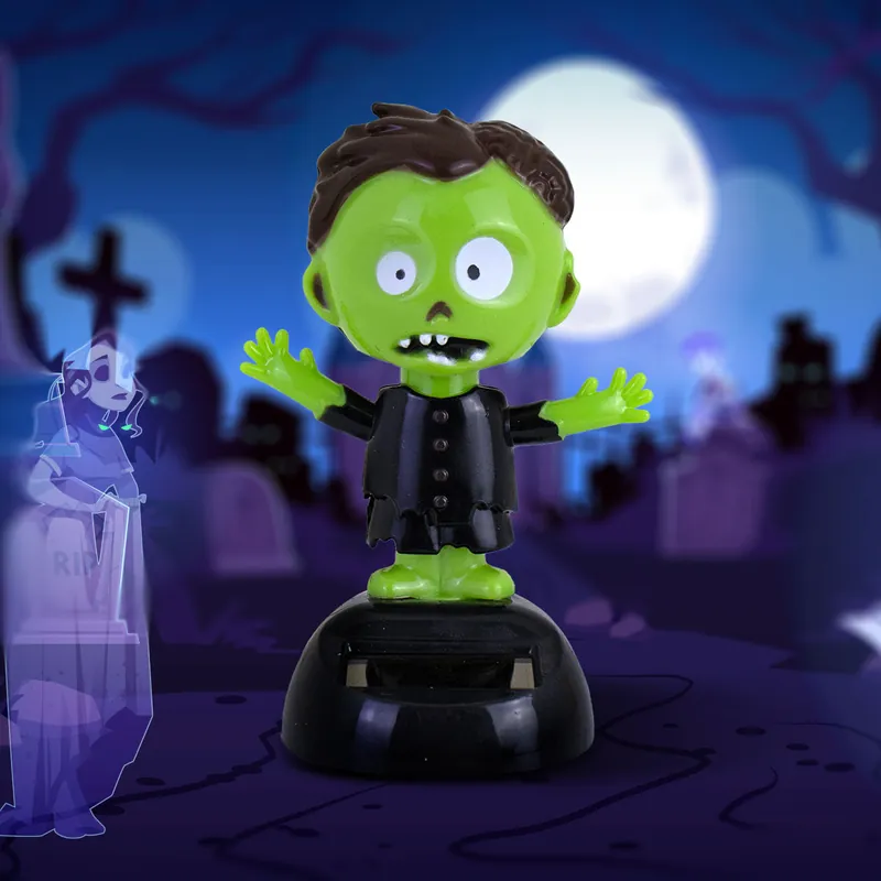 Figura Solar de Frankenstein con Base Moderno